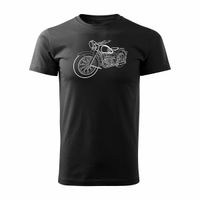 Koszulka motocyklowa na motor M72 Dniepr Ural męska czarna REGULAR L