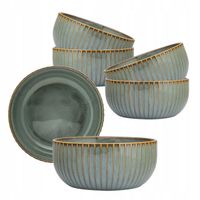 Miski do zupy 6 szt salaterki porcelanowe Altom Design Reactive Sage 15 cm