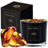 Świeczka zapachowa świeca sojowa w szkle duża polish amber bursztyn Noble
