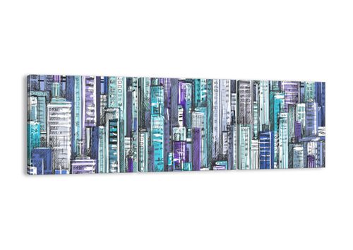 Obraz Na Płótnie - Drapacze Chmur - 90X30 Cm - Ca90X30-3857 na Arena.pl