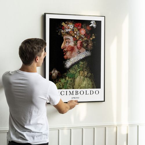 Plakat ramka arcimboldo la primavera 21x30 cm w czarnej ramie na Arena.pl