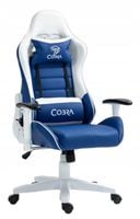 Fotel gamingowy Cobra Rebel CR204 do 130kg Skóra ECO Niebiesko-Biały