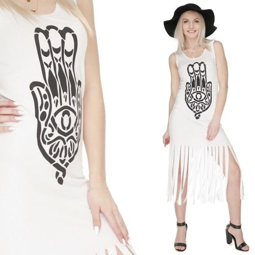 SUKIENKA FRĘDZLE HAMSA /BIAŁA/ na Arena.pl