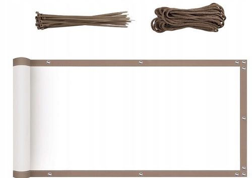 Osłona Balkonowa Parawan 75x500cm Biała Brąz na Arena.pl
