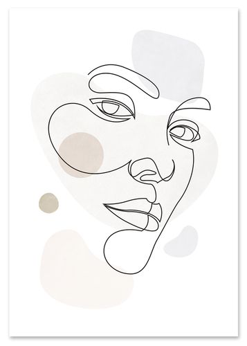 Plakat twarz portret pastele 29,7x42 cm A3 na Arena.pl