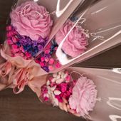 Bukiet Świeca Sojowa Kwiat Prezent Ślub Podziękowania Piwonia Różowa