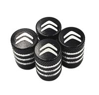 CITROEN nakrętki na wentyle ALUMINIOWE kapturki wentylki 4szt. CZARNE