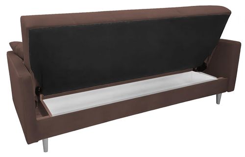 Wersalka Skandynawska Leoni Z Funkcją Spania Brązowa na Arena.pl