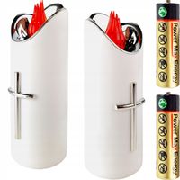 DUŻA ŚWIECA LED NA BATERIE WKŁAD DO ZNICZY 15cm DO ZNICZA ZNICZ WKŁADY