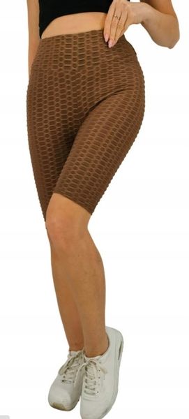 SPODENKI PUSH UP karbowane Kolarki legginsy MIEGO rozmiar L/XL BRĄZOWE zdjęcie 5