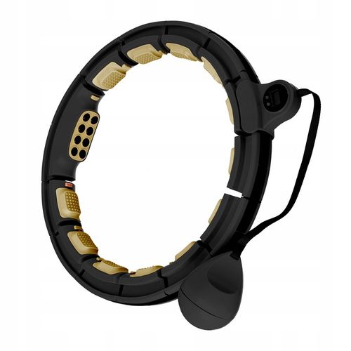 HHM13 NEW HULA HOP BLACK/GOLD Z MAGNESAMI I OBCIĄŻNIKIEM + LICZNIK HMS na Arena.pl