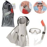 Zestaw Do Nurkowania Szary Maska, Płetwy, Rurka Bestway 25020