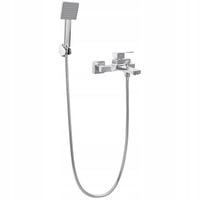 Bateria wannowa z prysznicem ścienna chrom srebrna kran do wanny YOKA HOME