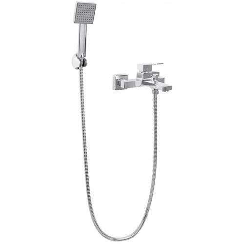 Bateria wannowa z prysznicem ścienna chrom srebrna kran do wanny YOKA HOME na Arena.pl