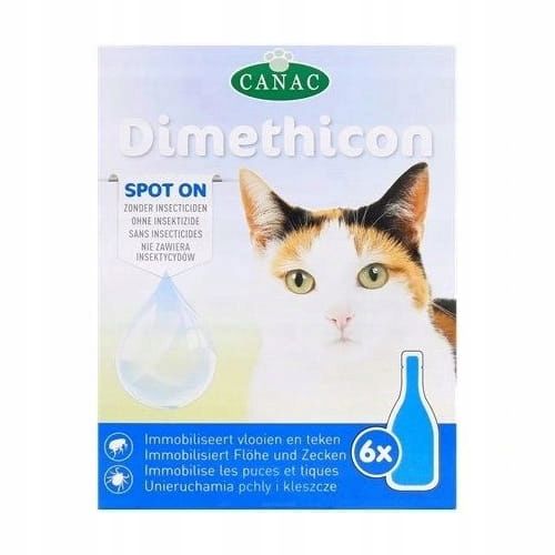 Krople na pchły i kleszcze dla kota Canac 6 dawek na Arena.pl