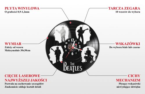 Zegar ścienny z płyty winylowej Gitara 1509.14 na Arena.pl