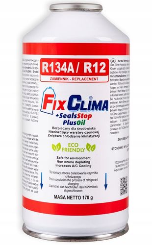 GAZ DO NABIJANIA KLIMATYZACJI AUT R134A CZYNNIK CHŁODNICZY USZCZELNIACZ 3W1 na Arena.pl