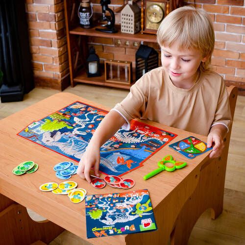 Puzzle Gra Edukacyjna Z Lupą Dinozaury Rk1080-05 na Arena.pl