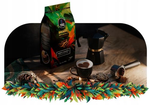Kawa ziarnista Brazylia 1kg Świeżo Palona - 100% Arabica - Monte Carmelo na Arena.pl