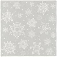 serwetki premium airlaid, "snowflakes silver", 1/4, 40 x 40 cm 50 szt.