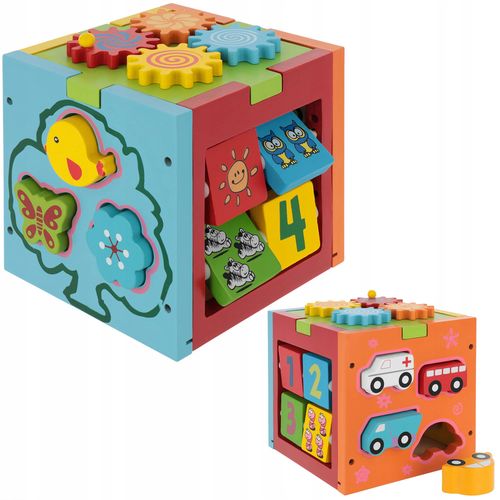 LT330 KOSTKA SENSORYCZNA EDUKACYJNA SORTER 5 PŁASZCZYZN na Arena.pl