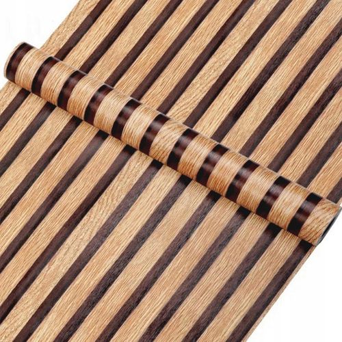 Tapeta Lamel Samoprzylepna Panele Ścienne 3D Okleina Lamele Brąz Drewno 10m na Arena.pl