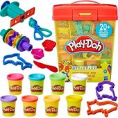 PLAY DOH CIASTOLINA DO UGNIATANIA ZESTAW KREATYWNY 20+AKCESORIÓW W WIADERKU