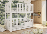 ŁÓŻKO PIĘTROWE KONRAD 90X200 2- osobowe BIAŁY 48H!