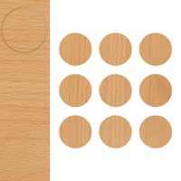 Samoprzylepne Zaślepki Melaminowe Buk Jasny fi 20 mm 9 sztuk ZM157