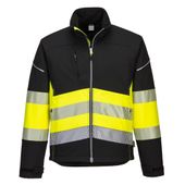 KURTKA OSTRZEGAWCZA SOFTSHELL  PW375BKY ROZMIAR XXL - KUR 375Y XXL