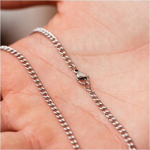 Łańcuszek męski ze stali chirurgicznej 316L srebrny splot Pancerka BLINGART na Arena.pl