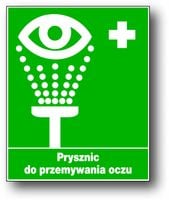 Zio-6 Znak Tablica - Prysznic Do Przemywania Oczu