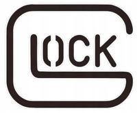 Naklejka Czarna GLOCK na Samochód Auto Motor do Tuning Ozdoba Strzelectwo