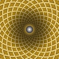 FOTOTAPETA ŻÓŁA ABSTRAKCJA ZŁUDZENIE TUNEL 3D