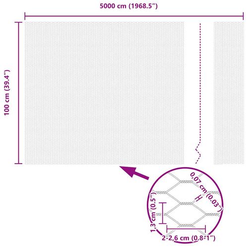 Ogrodzenie z słupkami Szary 1 x 50 m Stal na Arena.pl
