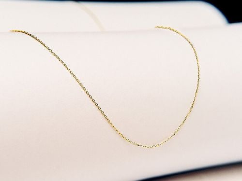 Złoty łańcuszek 333 splot ankier 50cm chrzest na prezent klasyczny wzór na Arena.pl