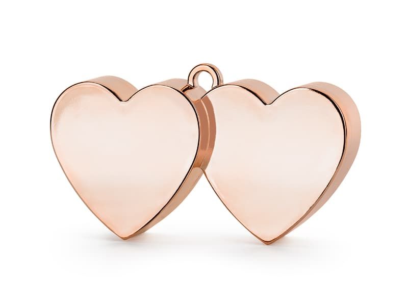 Ciężarek do balonów serca serce rose gold zdjęcie 1