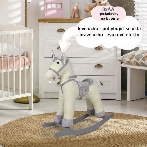 Infantastic Jednorożec na biegunach - srebrny 84 x 31 x 76 c na Arena.pl