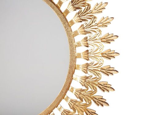 Lustro Ścienne Złote Ø60 Cm Vorey na Arena.pl