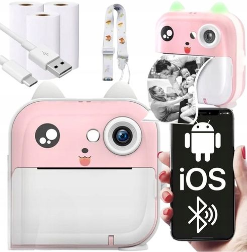 MINI DRUKARKA DRUKUŚ APARAT FOTOGRAFICZNY NATYCHMIASTOWY TERMICZNA 23 ROLKI na Arena.pl