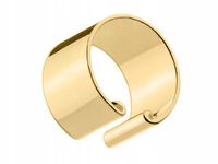 Złota Nausznica Kolczyk bez przekłuwania Fake Piercing Srebro 925 Gładka 6