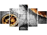 75CM 120 OBRAZ 5 ELEM ZABYTKOWA MAPA ŚCIENNY DRUK