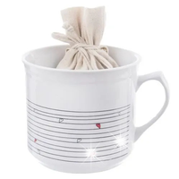 DUŻY KUBEK CERAMICZNY JUMBO Z WORECZKIEM NA PREZENT SERCE BIAŁY 650 ML