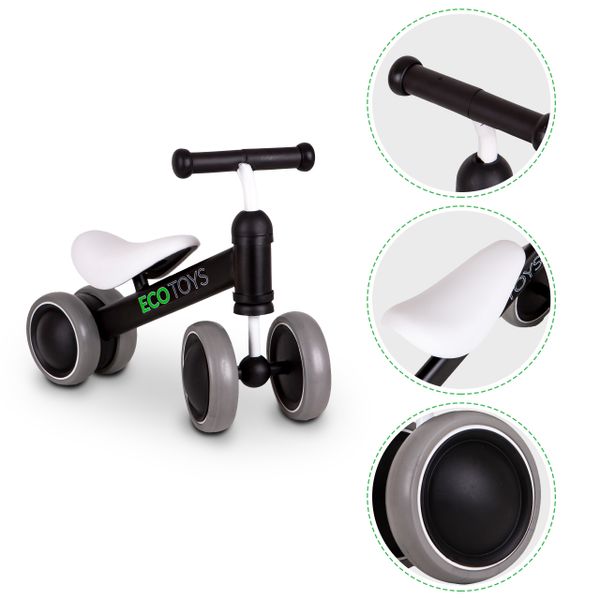 Rowerek biegowy mini rower Practise Black Ecotoys zdjęcie 7