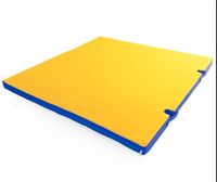 Materac Gimnastyczny Gamma 100x100x10 cm do drabinki gimnastycznej niebiesko-żółty