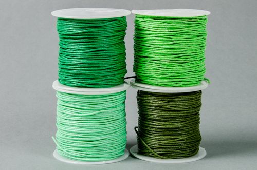 SZNUREK bawełniany woskowany 1mm zielony pastelowy 20-30m na Arena.pl