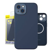 Etui Baseus Liquid Silica Magnetyczne + Szkło DO iPhone 14 Plus Niebieski