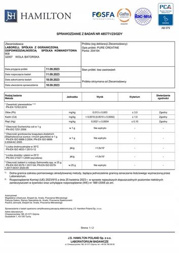 Laborell Kreatyna Monohydrat PURE CREATINE 500g CZYSTA na Arena.pl