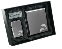 Elegancki Zestaw Prezentowy: Zapalniczka Benzynowa I Papierośnica