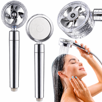 SŁUCHAWKA PRYSZNICOWA Z TURBINĄ OSZCZĘDNA SREBRNA